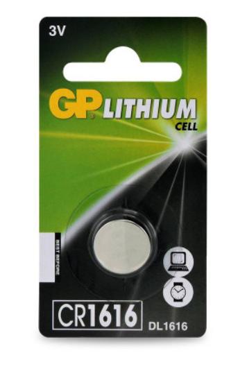 CR1616 GP 3V LITHIUM COIN CELL - 5 Pack