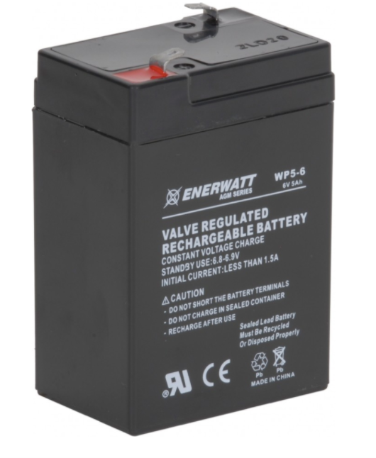 Enerwatt WP5-6 BATTERY AGM 6V 5A SEALED 10-121-10187