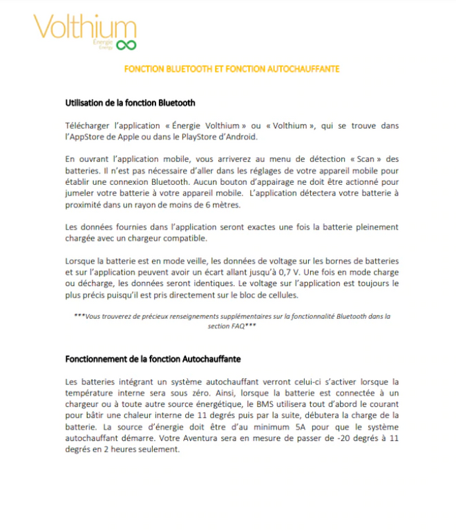 VOLTHIUM AVENTURA 12V 100AH BATTERY – BLUETOOTH and CHARGER