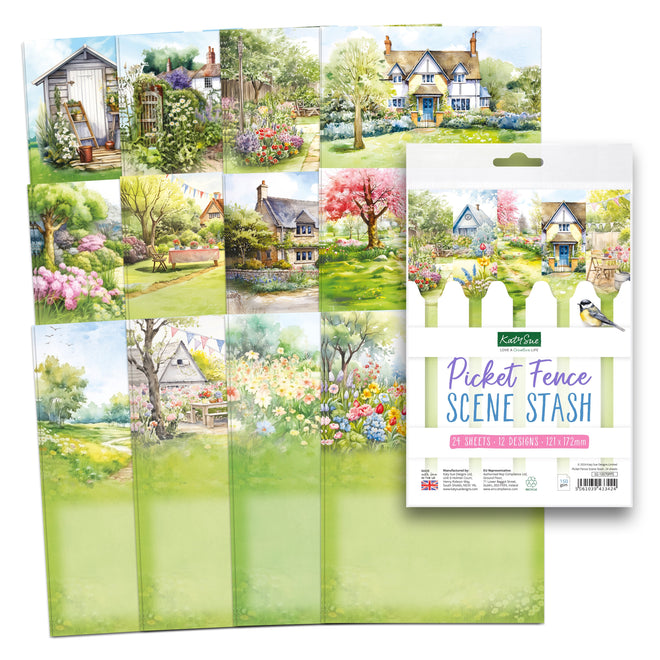 Picket Fence Scene Stash, 24 sheets
