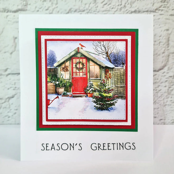 Katy Sue Picket Fence Christmas Scene Stash, 24 sheets