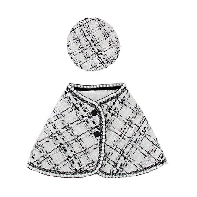 Tweed Hat and Cape Set – Luxury Classic Outfit for Dogs