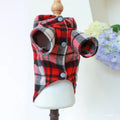 Dog Plaid Coat | Valentine Hoodie Dog Coat