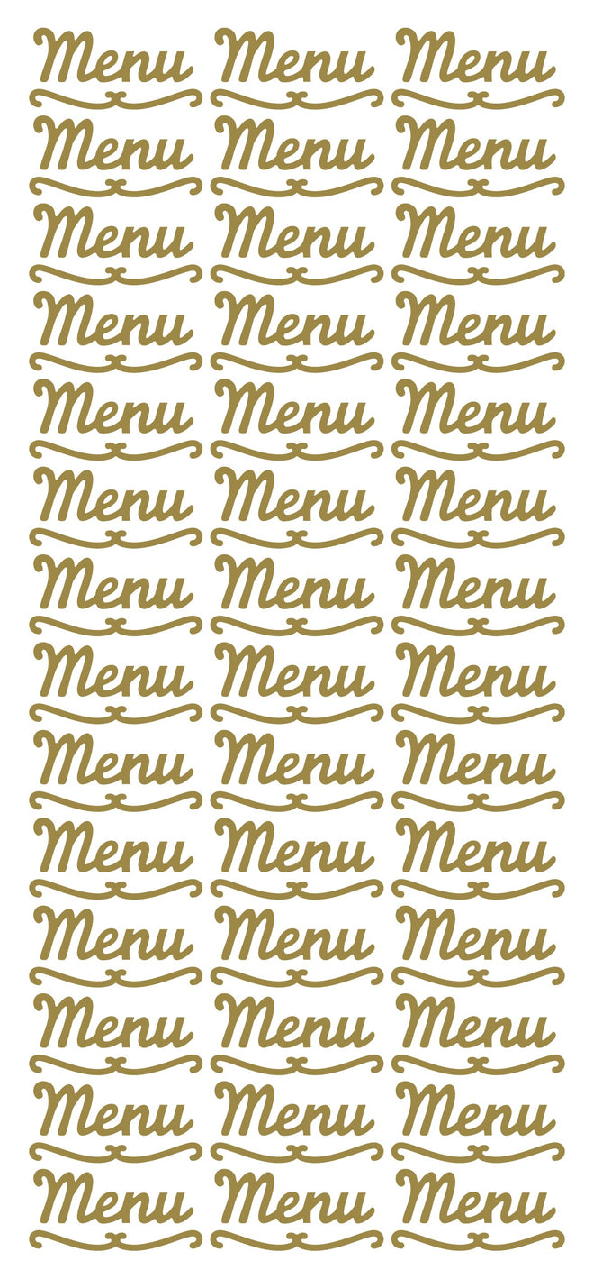 Peel Off Stickers - Menu
