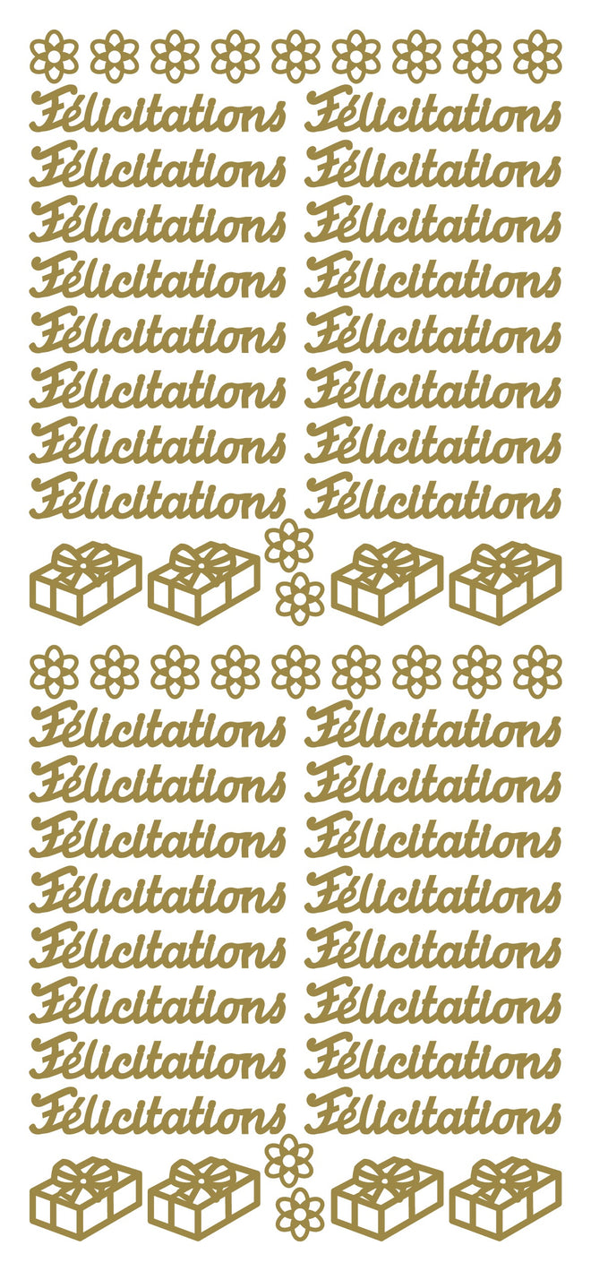 Peel Off Stickers - Félicitations