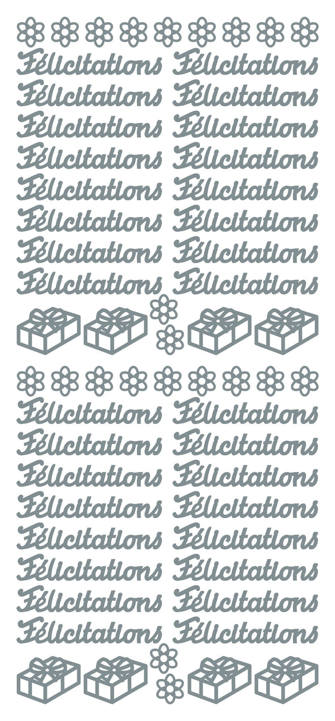 Peel Off Stickers - Félicitations