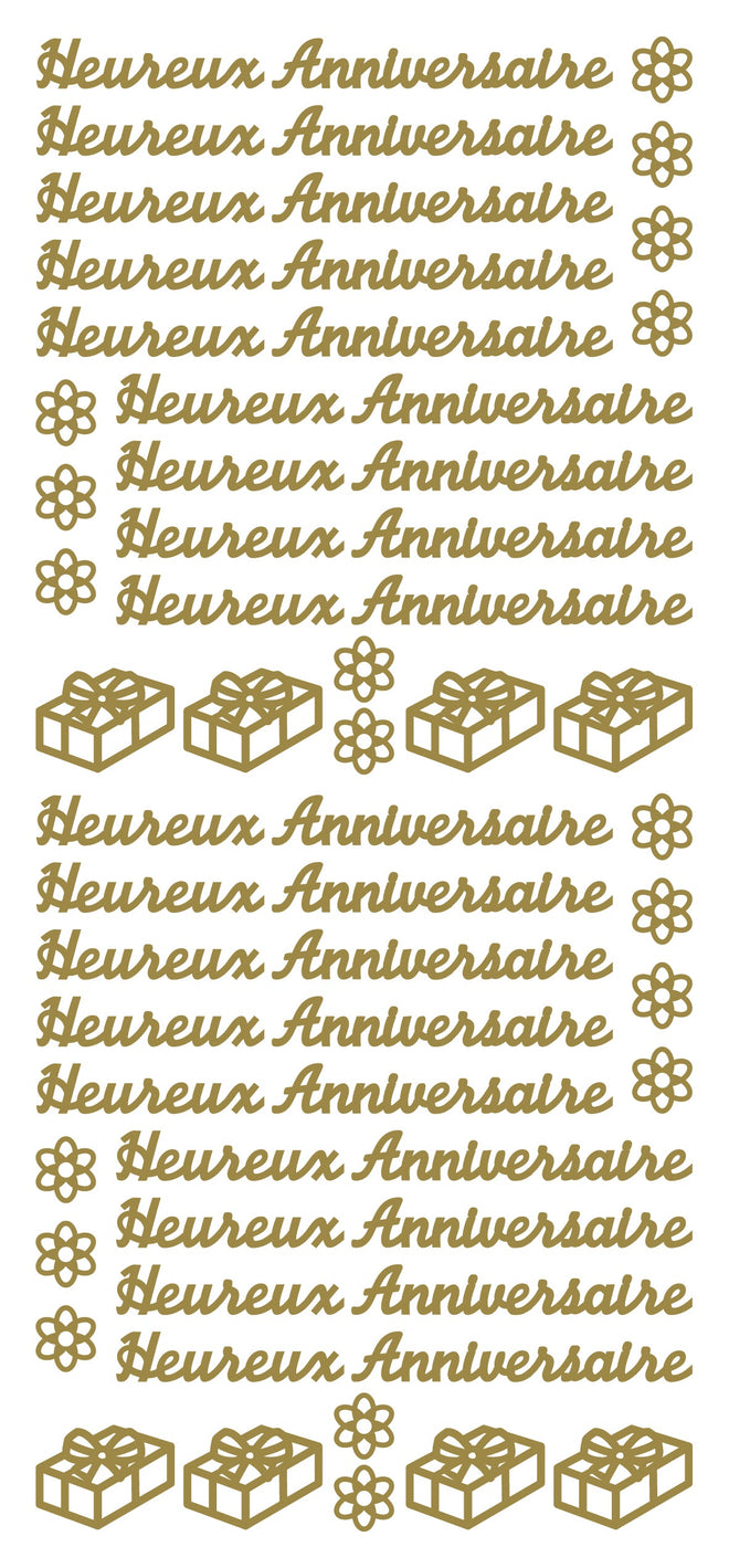 Peel Off Stickers - Heureux Anniversaire