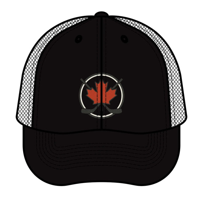 Maple Stick Hockey Hat – Maple Leaf & Crossed Sticks Snapback Cap