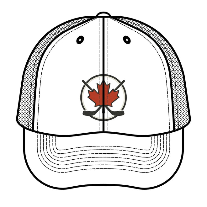 Maple Stick Hockey Hat – Maple Leaf & Crossed Sticks Snapback Cap