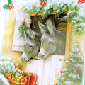Die Cut Decoupage – Christmas Donkeys (Pack Of 3)