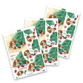 Die Cut Decoupage – Puppy Under Tree (Pack Of 3)