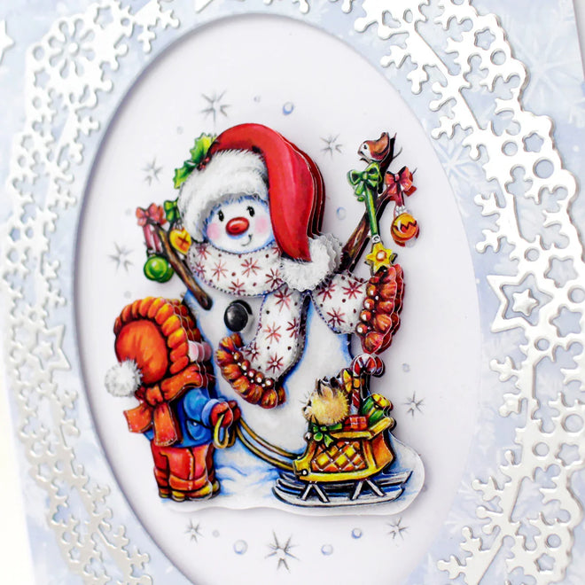 Die Cut Decoupage – Snowmen & Sleigh (pack of 3)
