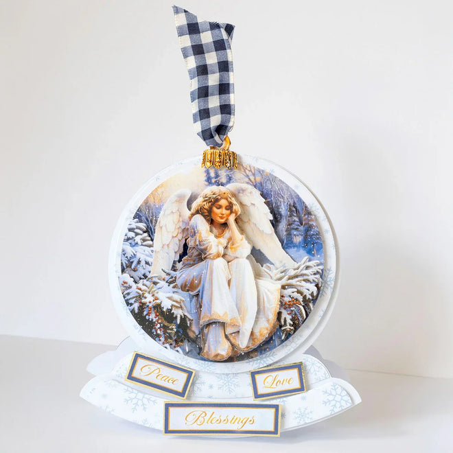 Die Cut Decoupage – Christmas Angel Bauble (pack of 3)