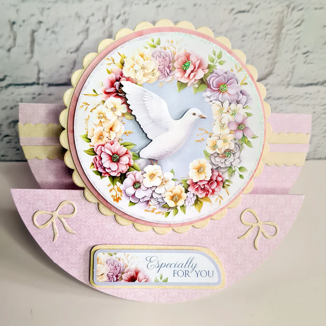 Die Cut Decoupage – Dove with Flowers (pack of 3)