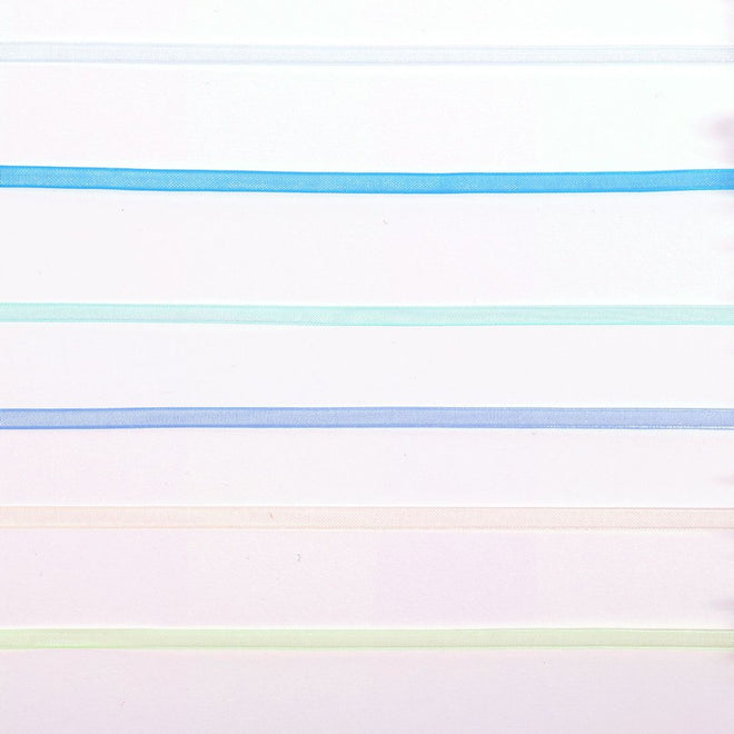 Vaessen Creative Organza Ribbon 6 Colours 3mmx2m Baby Blue