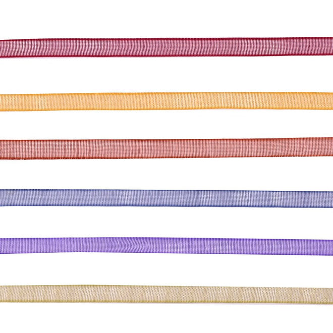 Vaessen Creative Organza Set 6 Colors 3mmx2m Autumn