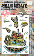AALL and Create  A6 Stamp Set - 1105 - Half Globe Hamlet