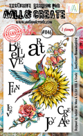 AALL and Create - A6 Stamp Set - Sunflower Hummingbird