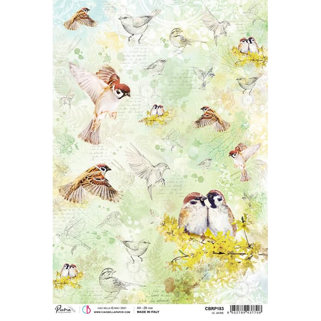Ciao Bella Rice Paper A4 Le Jaune