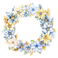 Winter Blooms, Die Cut Flowers & Leaves, 12 sheets