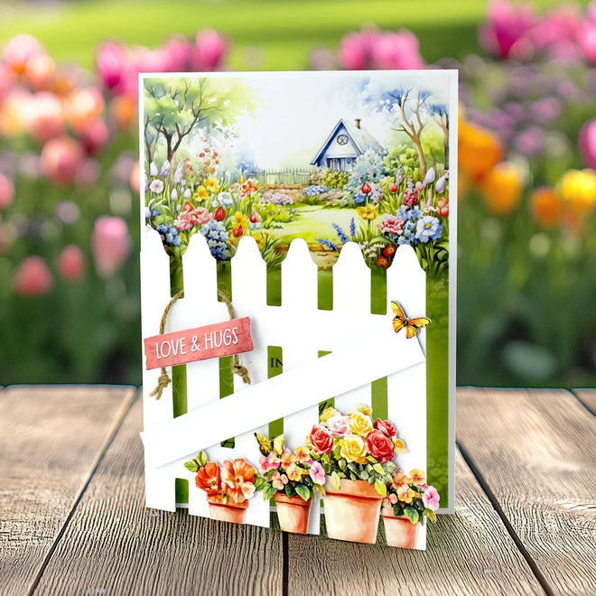 Garden Flowers Die Cut Embellishments, 3 sheets