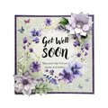 Dusky Violet Blooms, Die Cut Flowers & Leaves, 12 sheets