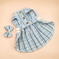 Priscilla Dog Dress & Bow Set – Elegant Outfit for Dogs