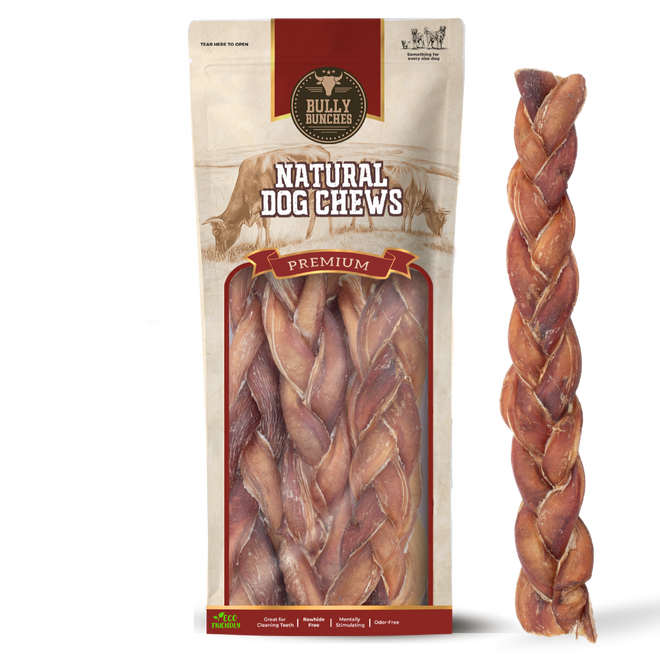 12 Inch Jumbo Braided Bully Stick