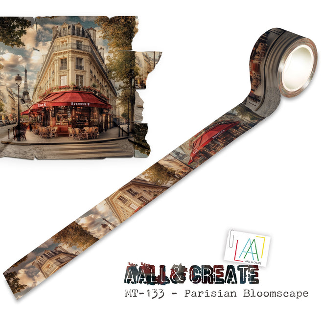 AALL and Create - Washi Tape 25mm x 10m - Parisian Bloomscape (Layer-It-Up!)