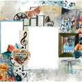 3Quarter Designs Cerulean Score 12x12 Design Paper & Diecuts Set