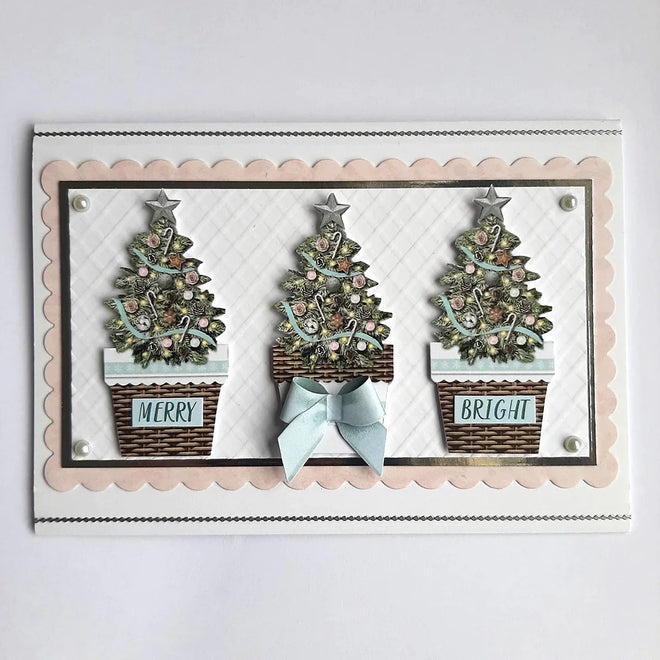 Christmas Flower Pots Card Making Kit