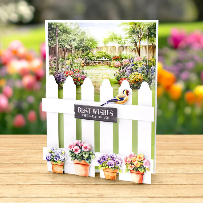 Spring Garden Picket Fence, Card Making Kit