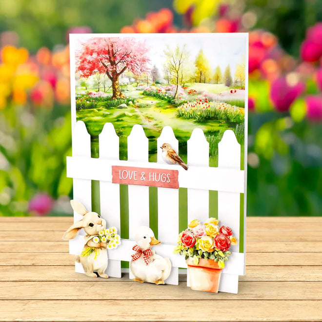 Spring Garden Picket Fence, Card Making Kit