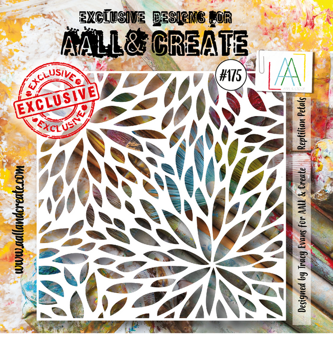 AALL and Create 6"x6" Stencil - #175 - Reptilian Petals