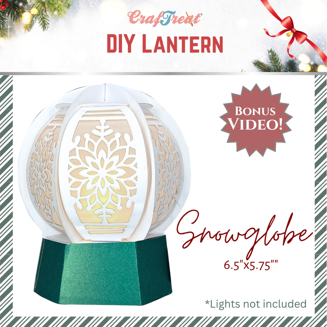 CrafTreat DIY Paper Lanterns - Snowglobe