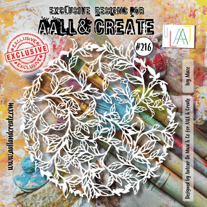 AALL and Create #216 - 6"x6" Stencil - Ivy Maze