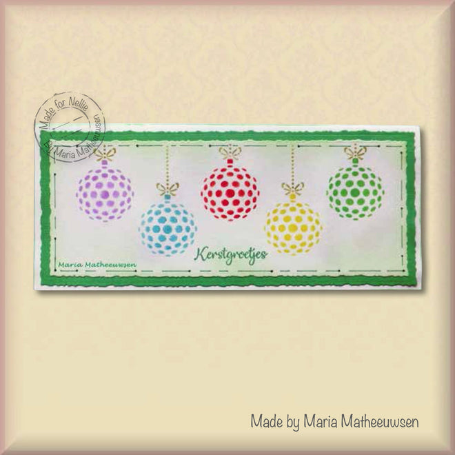 Nellie's Choice Mixed Media Stencil - Slim Line - Christmas Baubles
