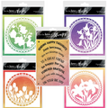 Silhouette Flower Masks and Sentiment Stamp Set