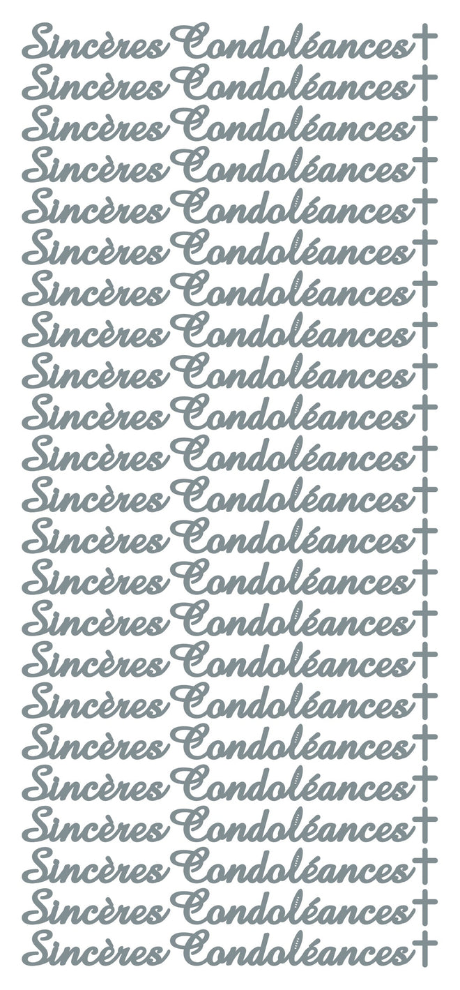 Peel Off Stickers - Sincères Condoléances