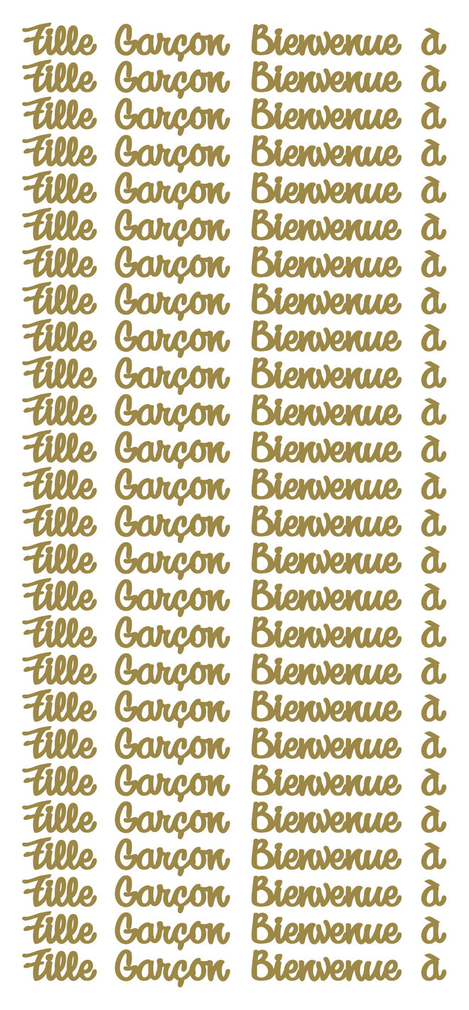 Peel Off Stickers - Fille Garçon Bienvenue
