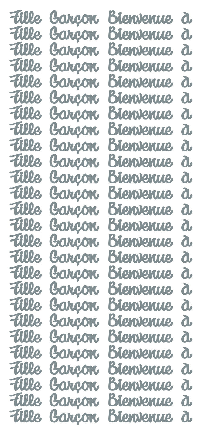 Peel Off Stickers - Fille Garçon Bienvenue