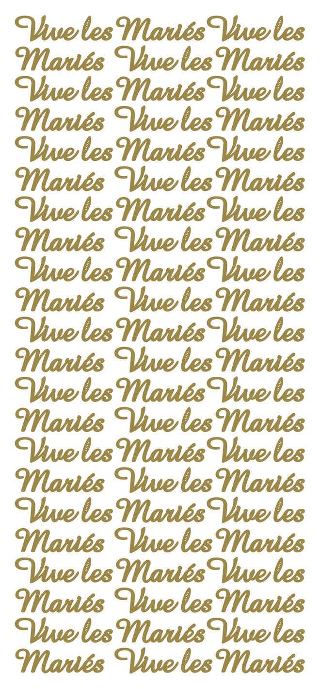 Peel Off Stickers - Vive les Mariés