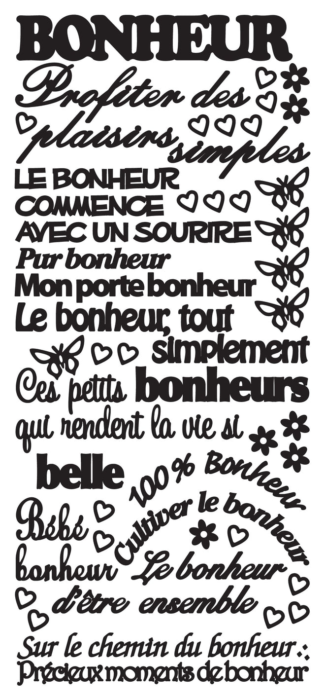 Peel Off Stickers - Bonheur