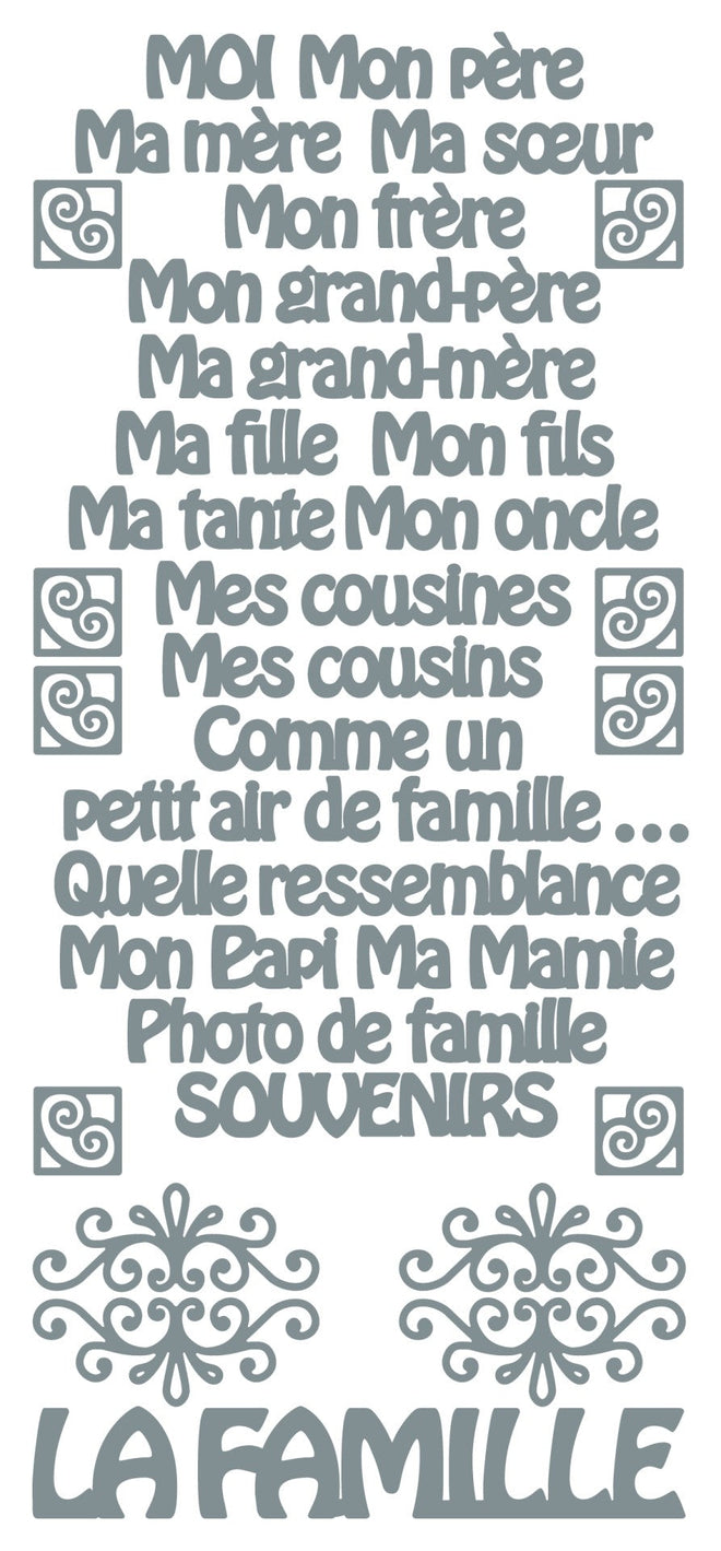 Peel Off Stickers - La Famille
