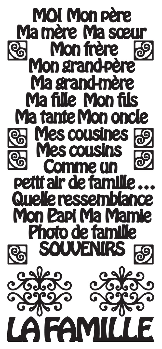 Peel Off Stickers - La Famille