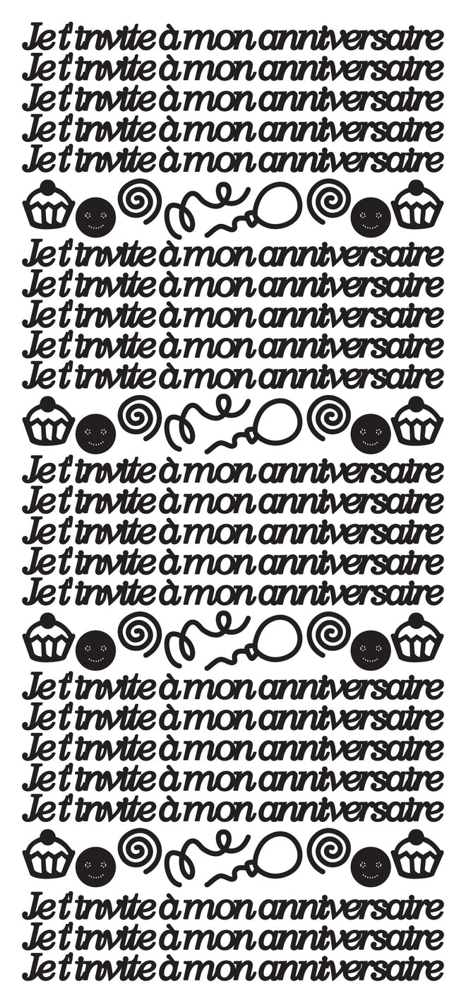 Peel Off Stickers - Je t' invite