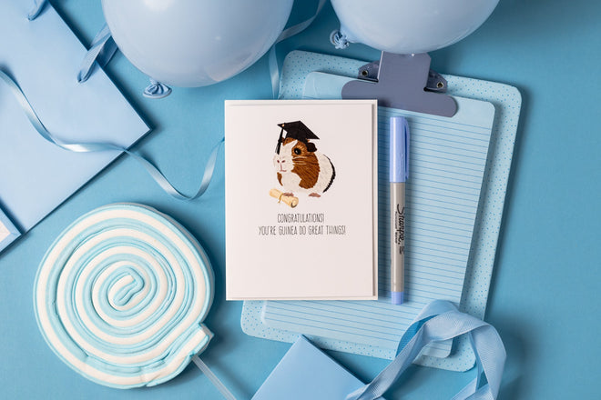 Congratulations! You're Guinea Do Great Things! - Greeting Card