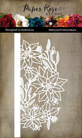 White Christmas Poinsettia Border Die 32568