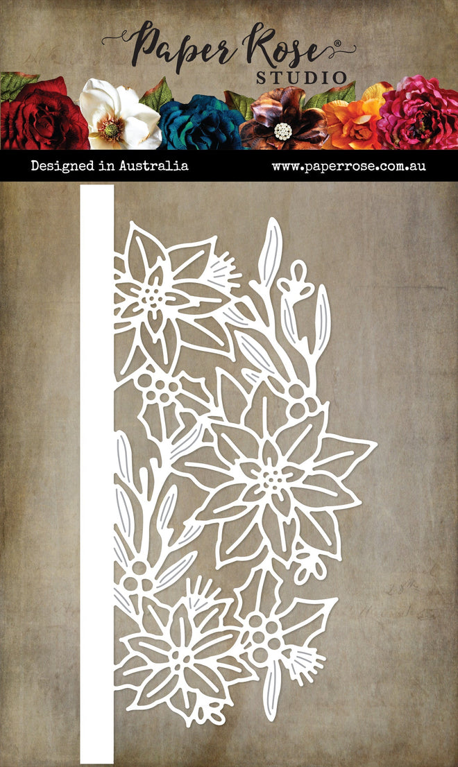 White Christmas Poinsettia Border Die 32568