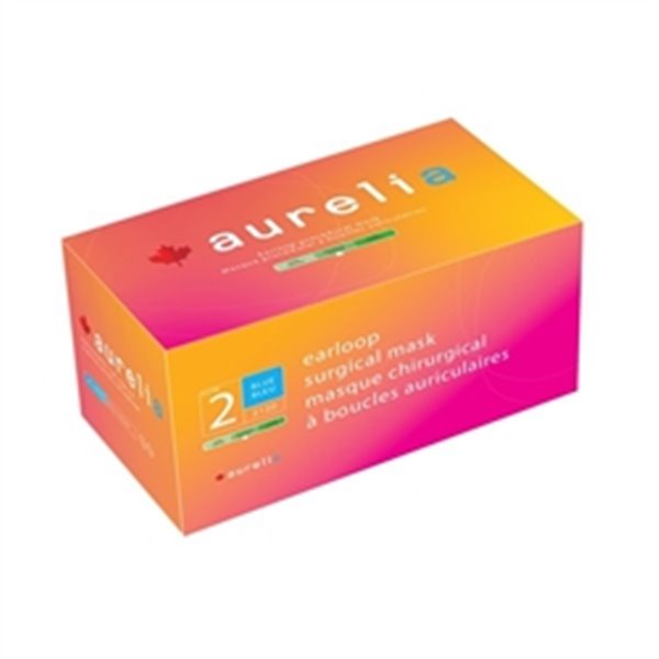 Aurelia 3-Ply ASTM Level 2 Disposable Surgical Face Masks (blue)